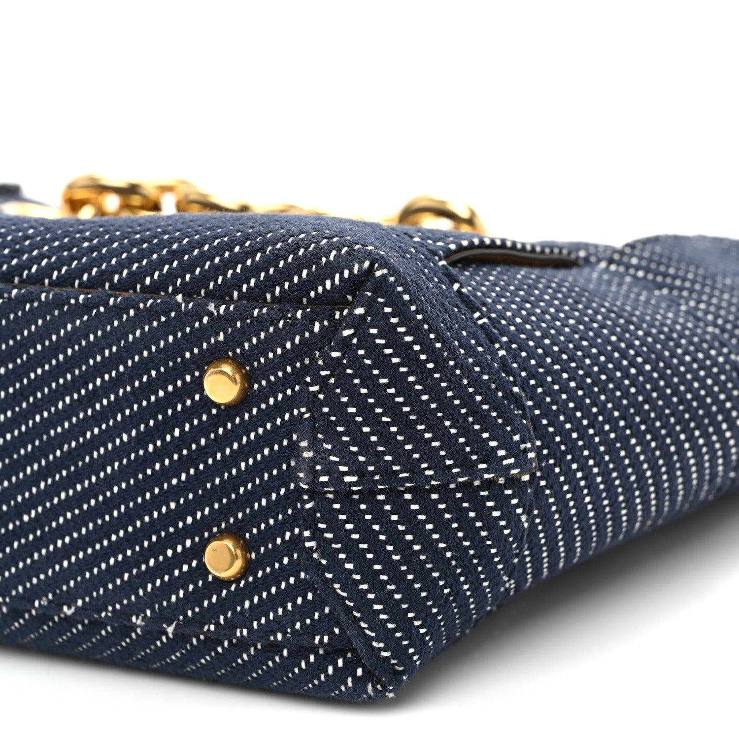 Bottega Veneta Denim Maxi Intrecciato High Frequency Chain Tote Indigo 10 of 11