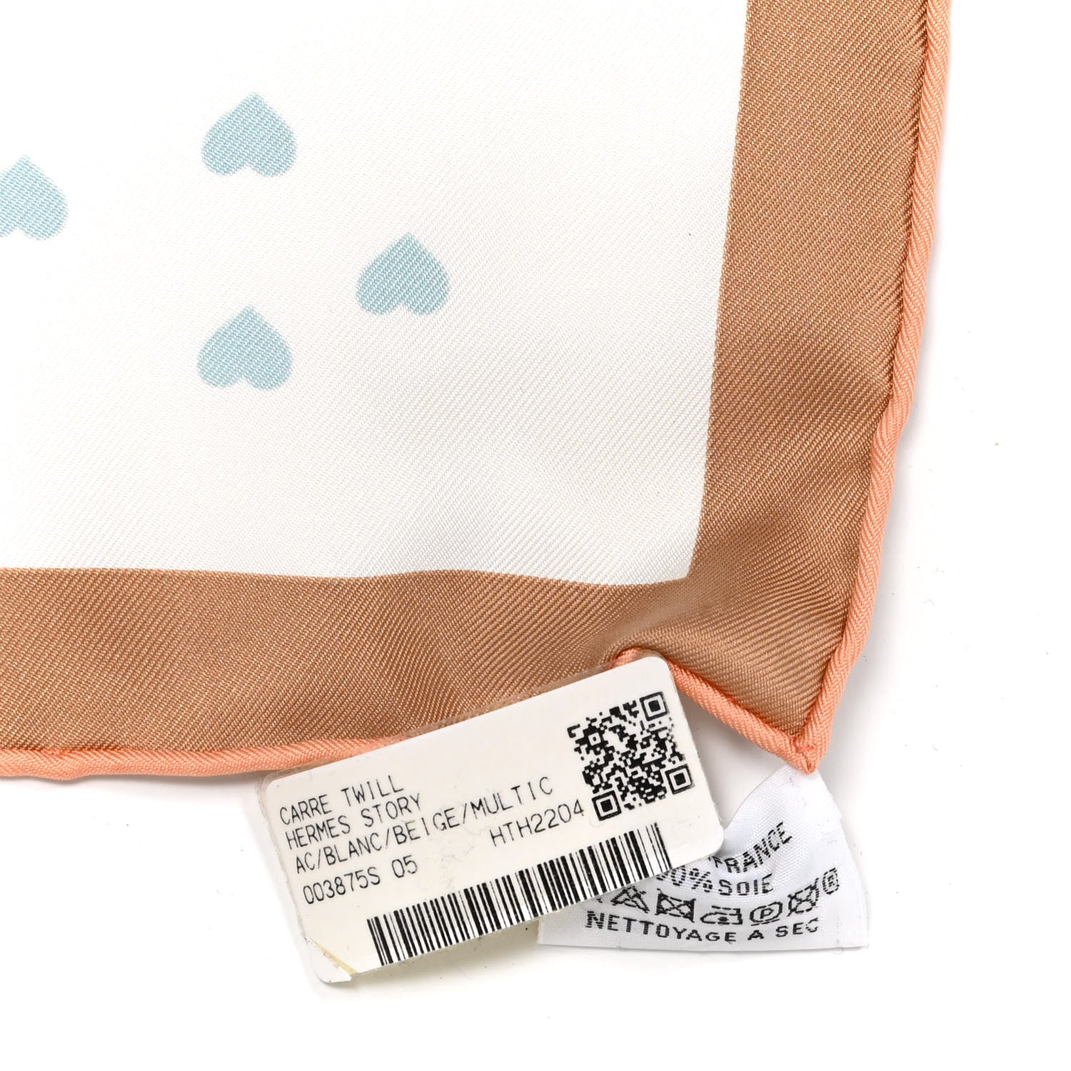 Hermes Silk Hermes Story Scarf 90 White Beige Multicolor 4 of 5