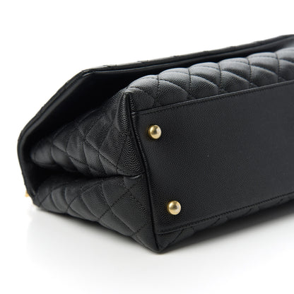 Chanel Caviar Quilted Small Coco Handle Flap Black 6 of 10