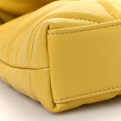 Saint Laurent Lambskin Monogram Loulou Puffer Pouch Clutch Yellow 8 of 10