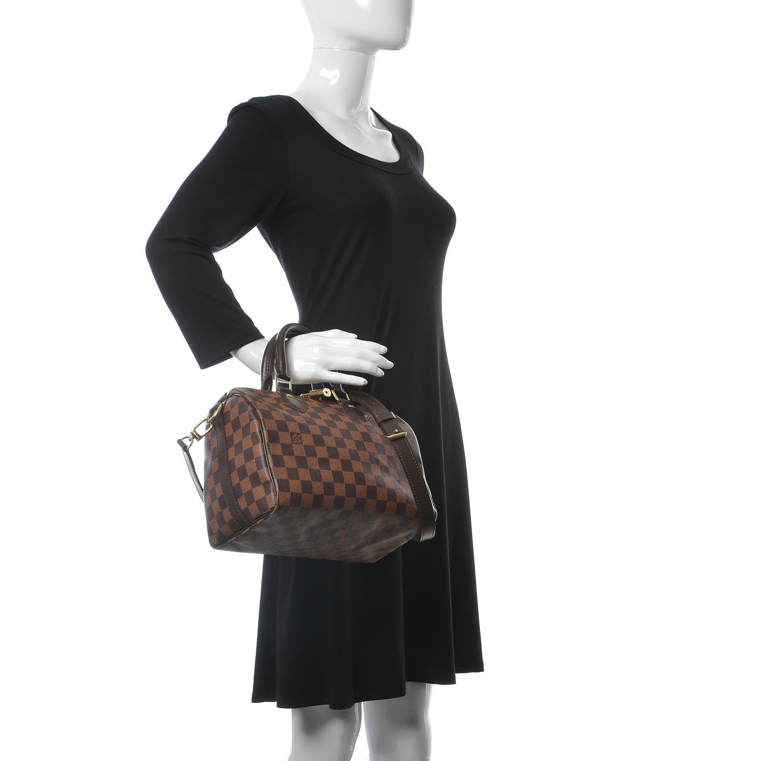 Louis Vuitton Damier Ebene Speedy Bandouliere 25 2 of 9