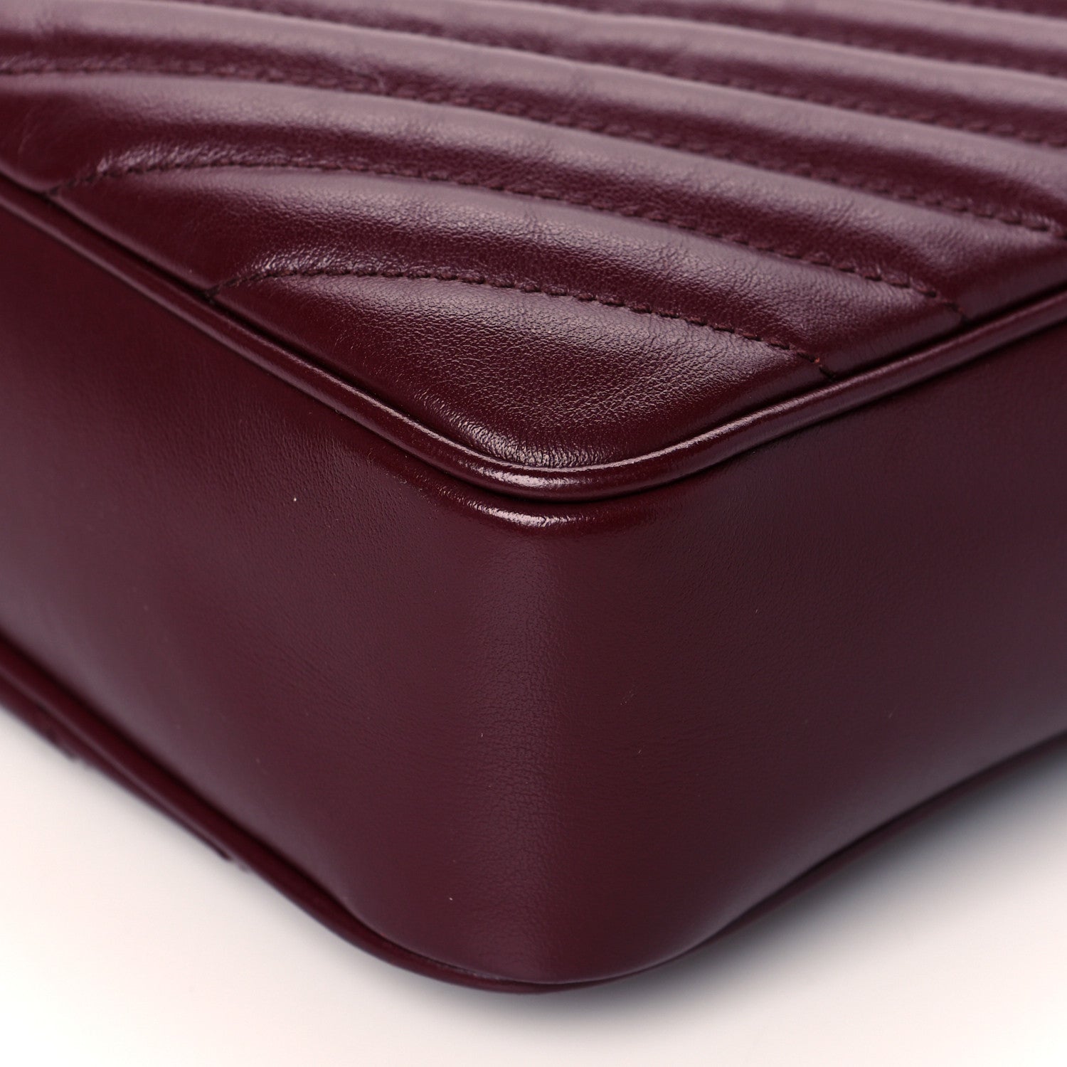 Saint Laurent Calfskin Matelasse Monogram Lou Camera Bag Dark Legion Red 10 of 10