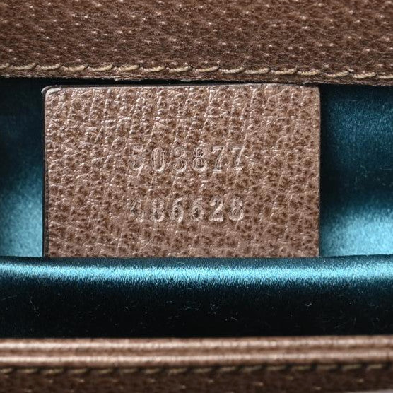 GG Supreme Monogram Web Small Ophidia Chain Shoulder Bag Brown