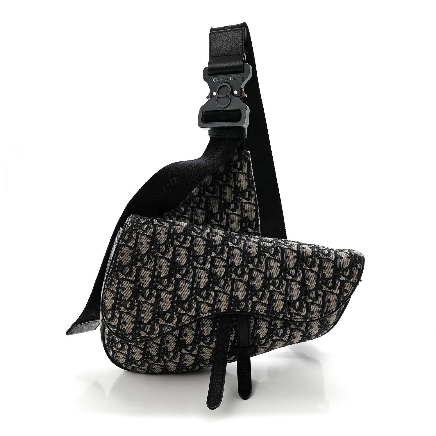Christian Dior Oblique Mens Saddle Bag Blue 1 of 11