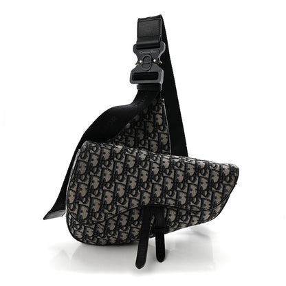 Christian Dior Oblique Mens Saddle Bag Blue 1 of 11