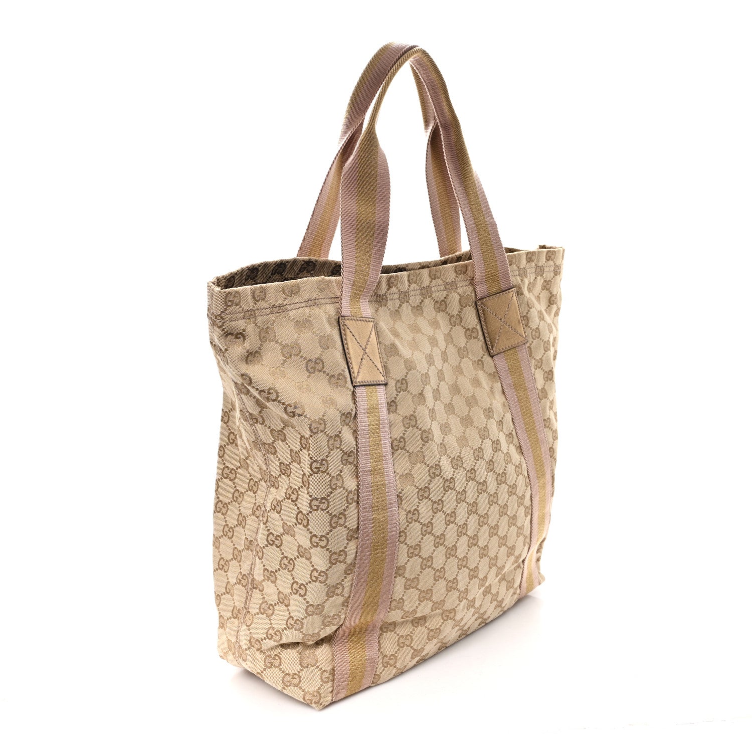 Gucci Monogram Medium Web Tote Pink Gold 2 of 9
