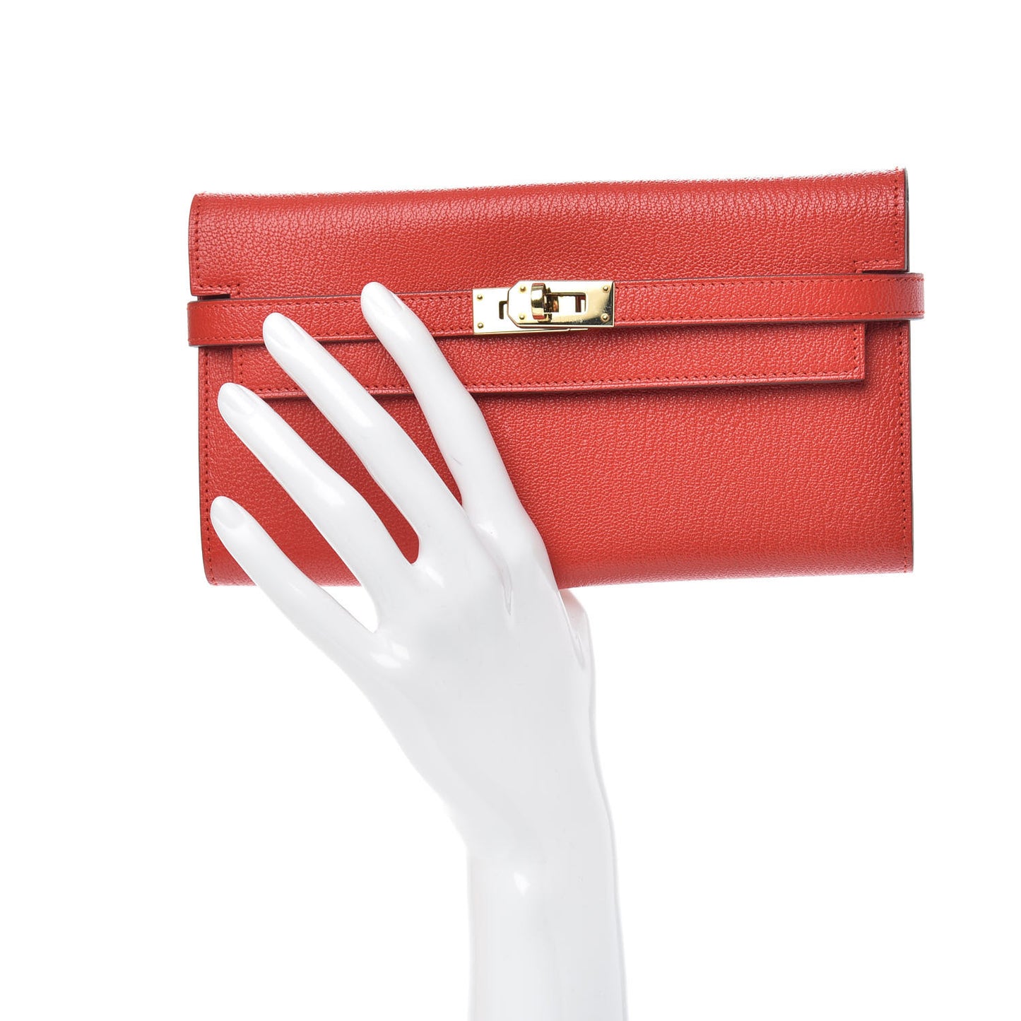 Chevre Mysore Kelly Longue Wallet Rouge Tomate