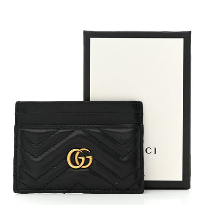 Gucci Calfskin Matelasse GG Marmont Card Holder Black 7 of 7