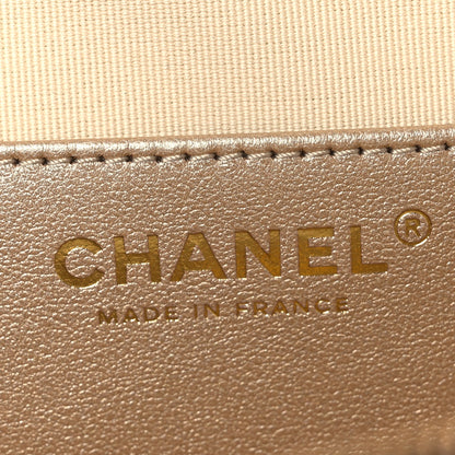 Chanel Metallic Lambskin Quilted CC In Love Heart Bag Gold 6 of 12