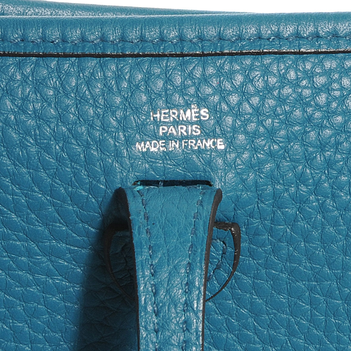 Hermes Taurillon Clemence Evelyne TPM Bleu Izmir 7 of 9