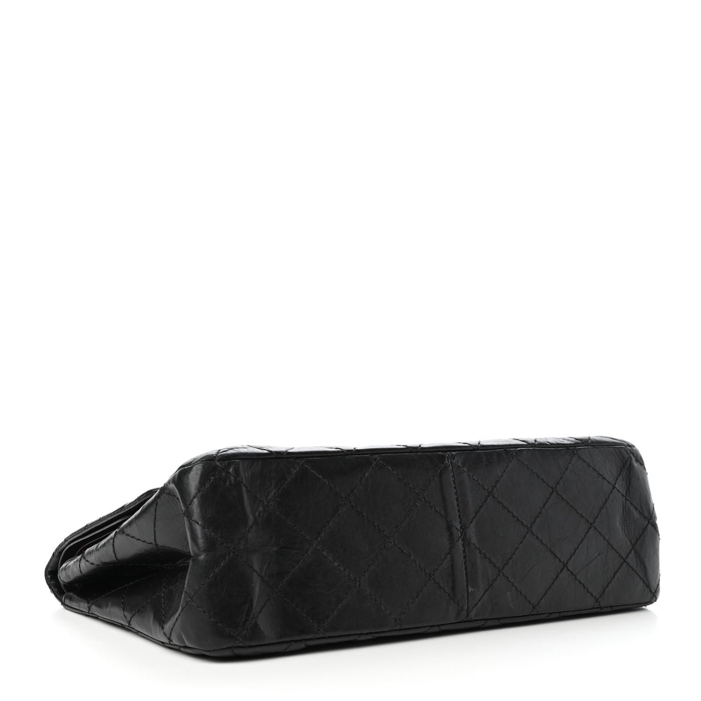 Aged Calfskin Quilted 2.55 Reissue 227 Flap Black