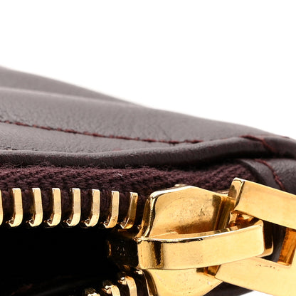 Saint Laurent Calfskin Matelasse Chevron Monogram Document Holder Amaranto 8 of 9