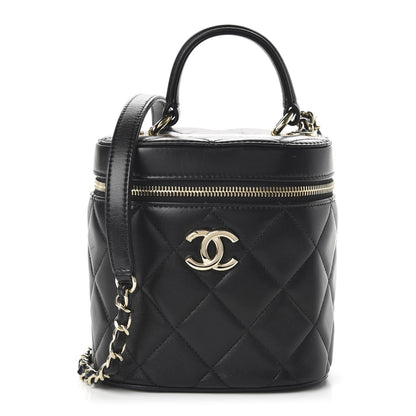 Chanel Lambskin Quilted Trendy Vanity Case Black 1 of 10