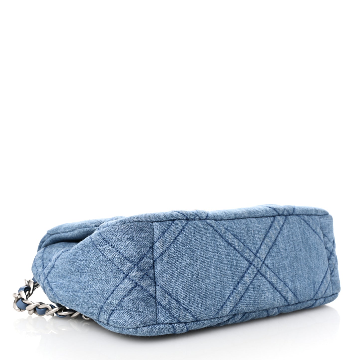 Denim Quilted Medium Chanel 19 Flap Blue