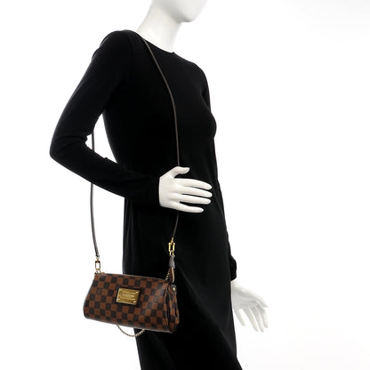 Louis Vuitton Damier Ebene Eva Clutch 2 of 8