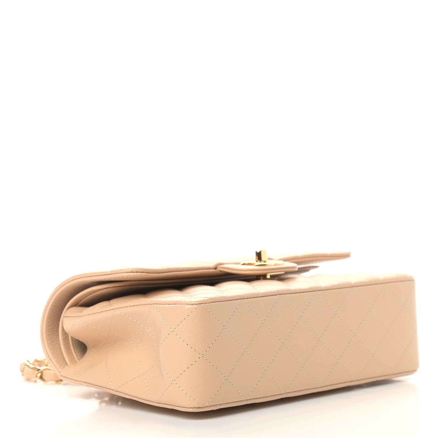 Chanel Caviar Quilted Small Double Flap Beige 4 of 10