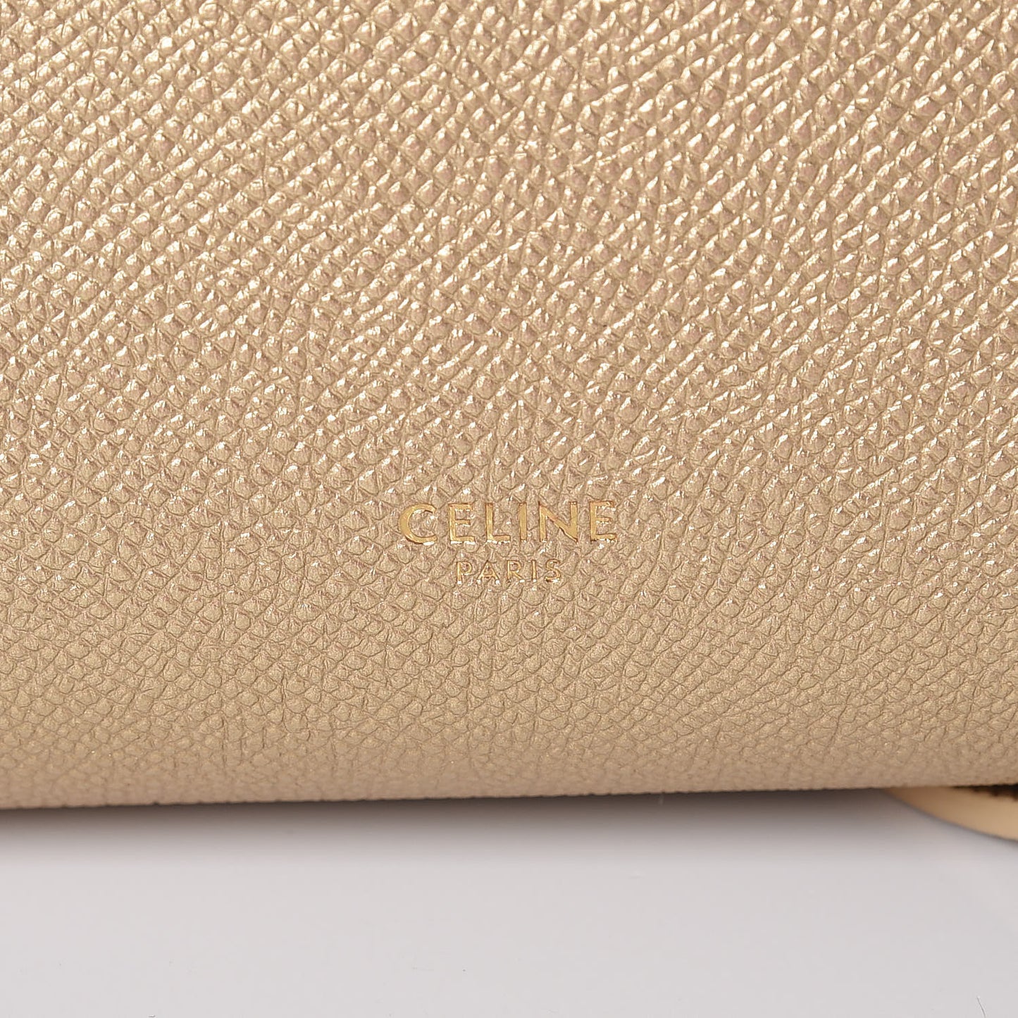 Laminated Calfskin Nano Belt Bag Gold