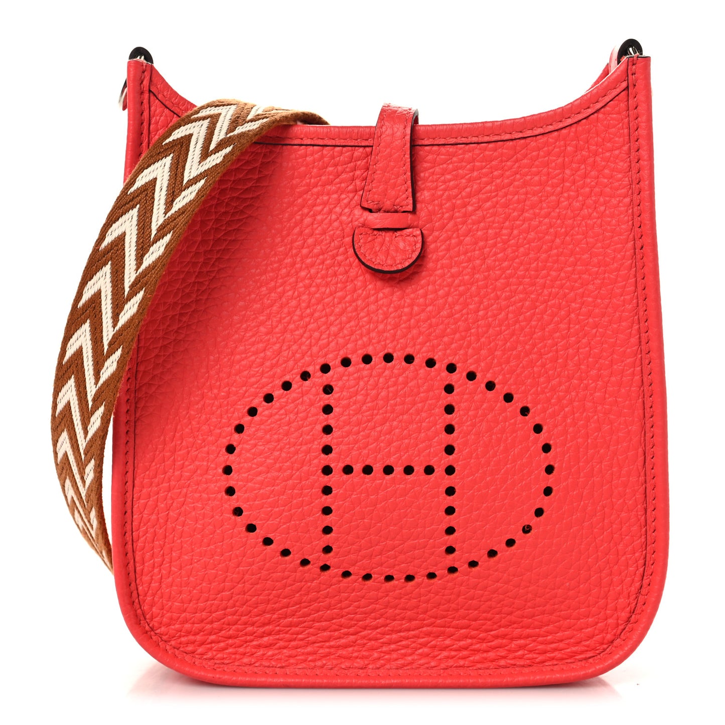 Taurillon Clemence Zigzag Sangle Evelyne TPM Rose Texas