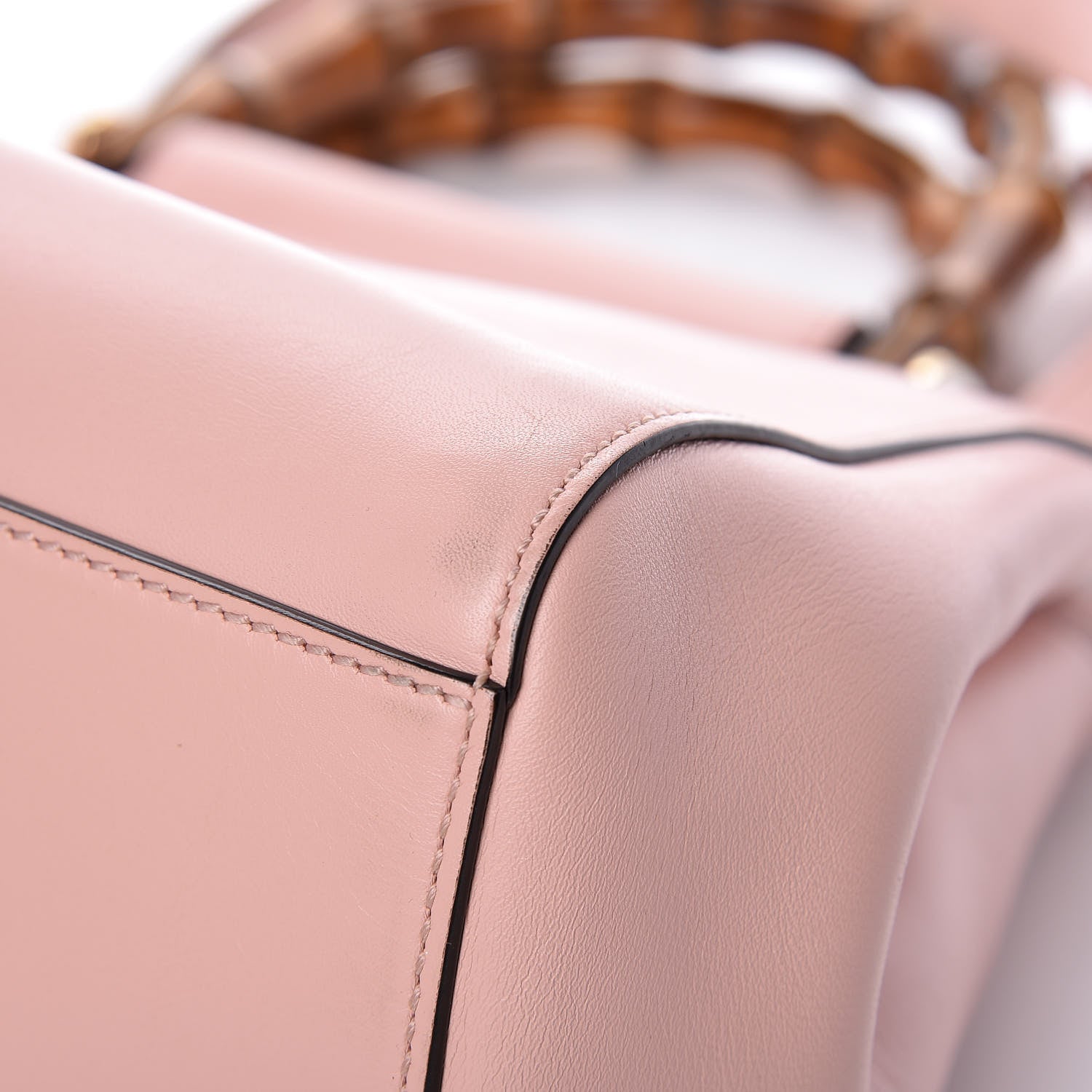 Gucci Nappa Bamboo Small Nymphaea Top Handle Bag Perfect Pink 17 of 19