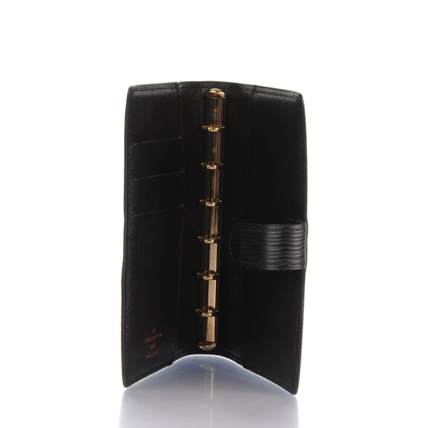 Louis Vuitton Epi Small Ring Agenda Cover Black 5 of 6