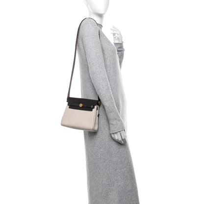 Hermes Military Toile Vache Hunter Herbag Zip Retourne 20 Ecru Beige Ebene 2 of 11