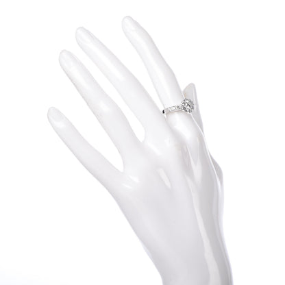 Van Cleef & Arpels 18K White Gold Diamond Large Fleurette Ring 49 4.75 2 of 7