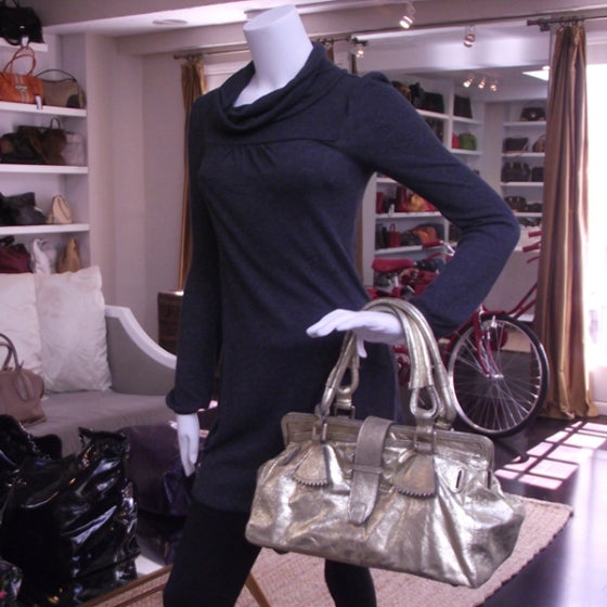 Goatskin Elvire Tote Gold