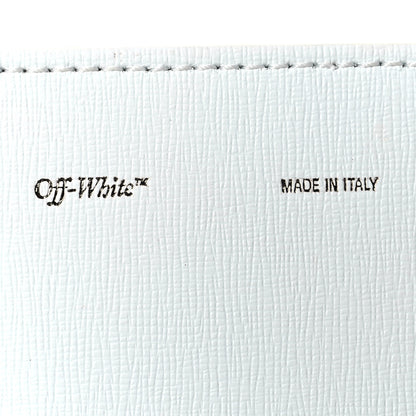 Off-White Saffiano Striped Diag Binder Flap Bag White Black 6 of 16
