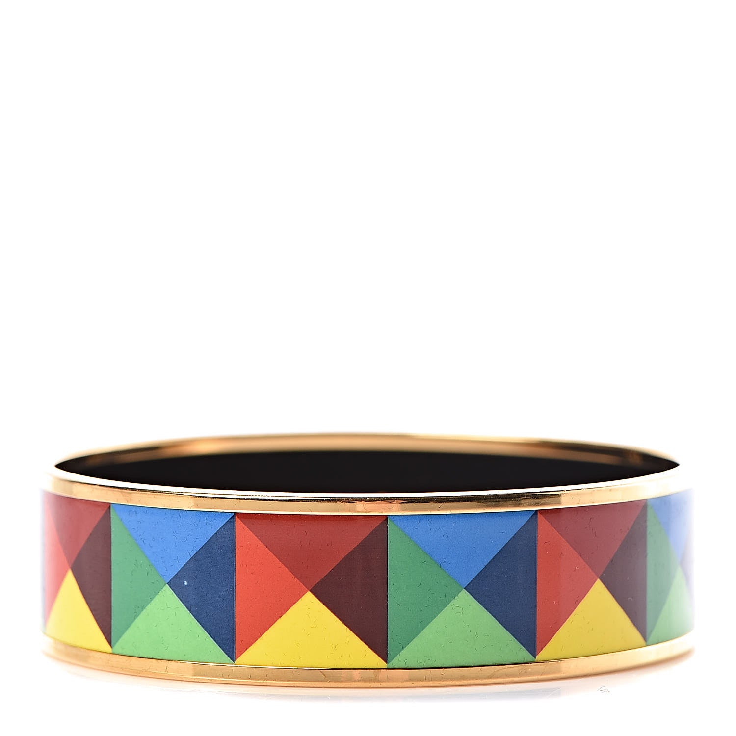 Hermes Enamel Printed Wide Bracelet 62 1 of 5