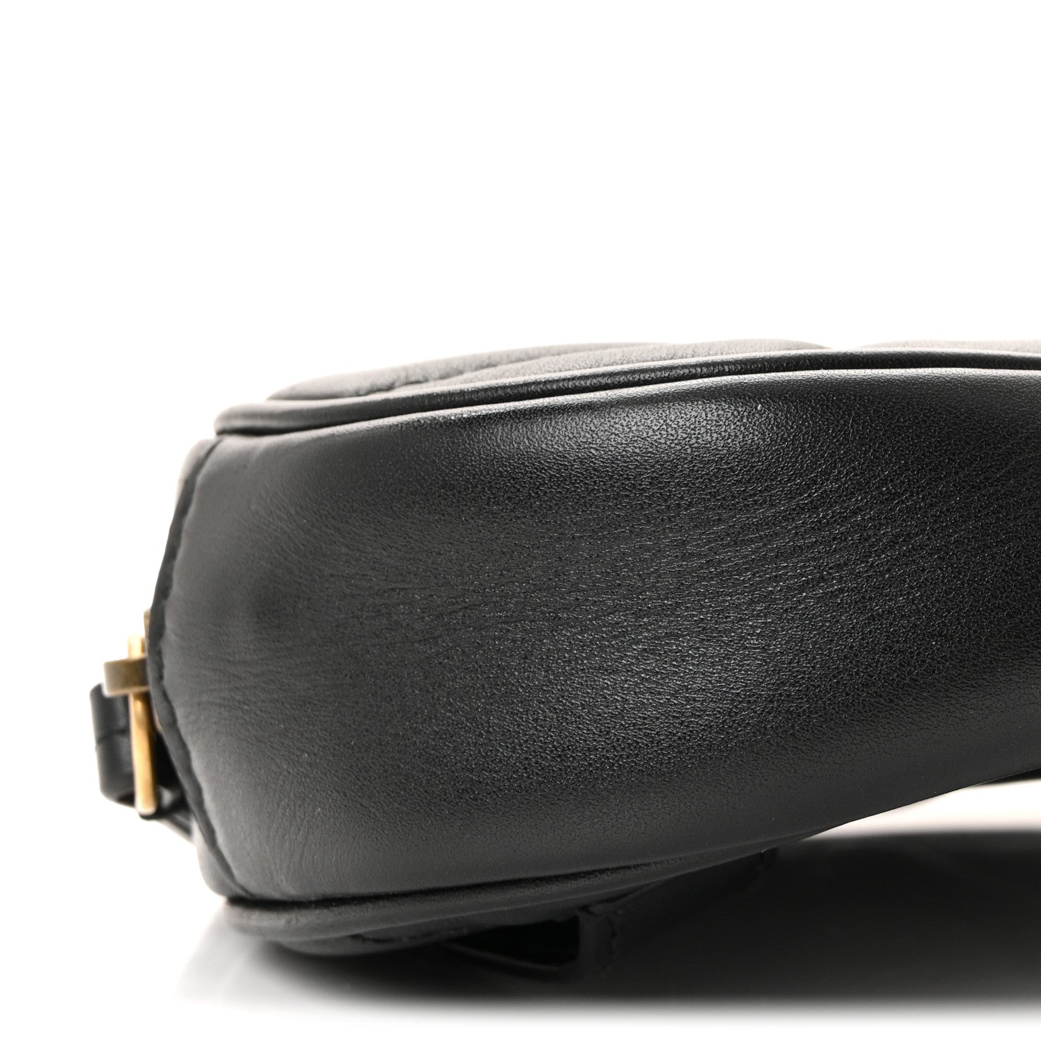 Gucci Calfskin Matelasse GG Marmont Belt Bag 85 34 Black 9 of 10