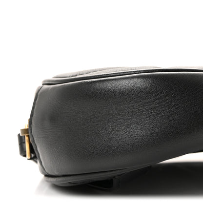 Gucci Calfskin Matelasse GG Marmont Belt Bag 85 34 Black 9 of 10