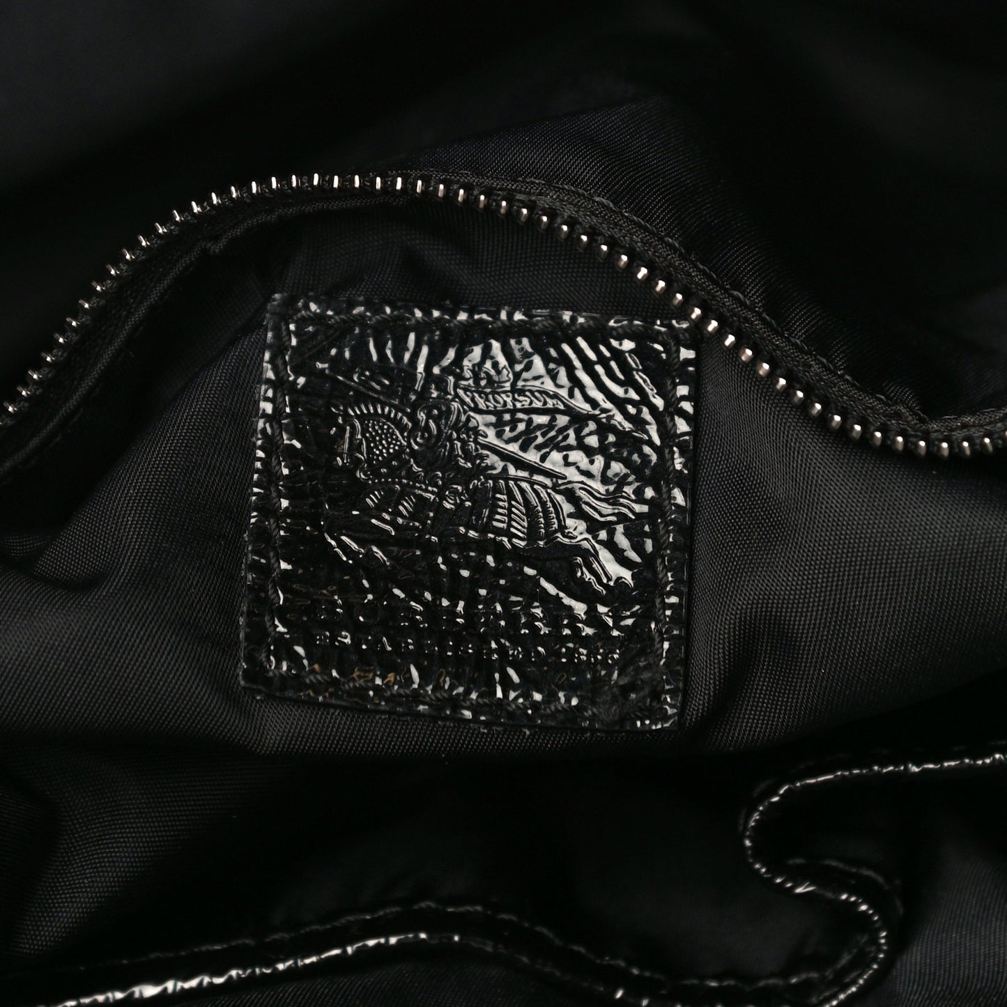 Nylon Beat Check Small Victoria Tote Black