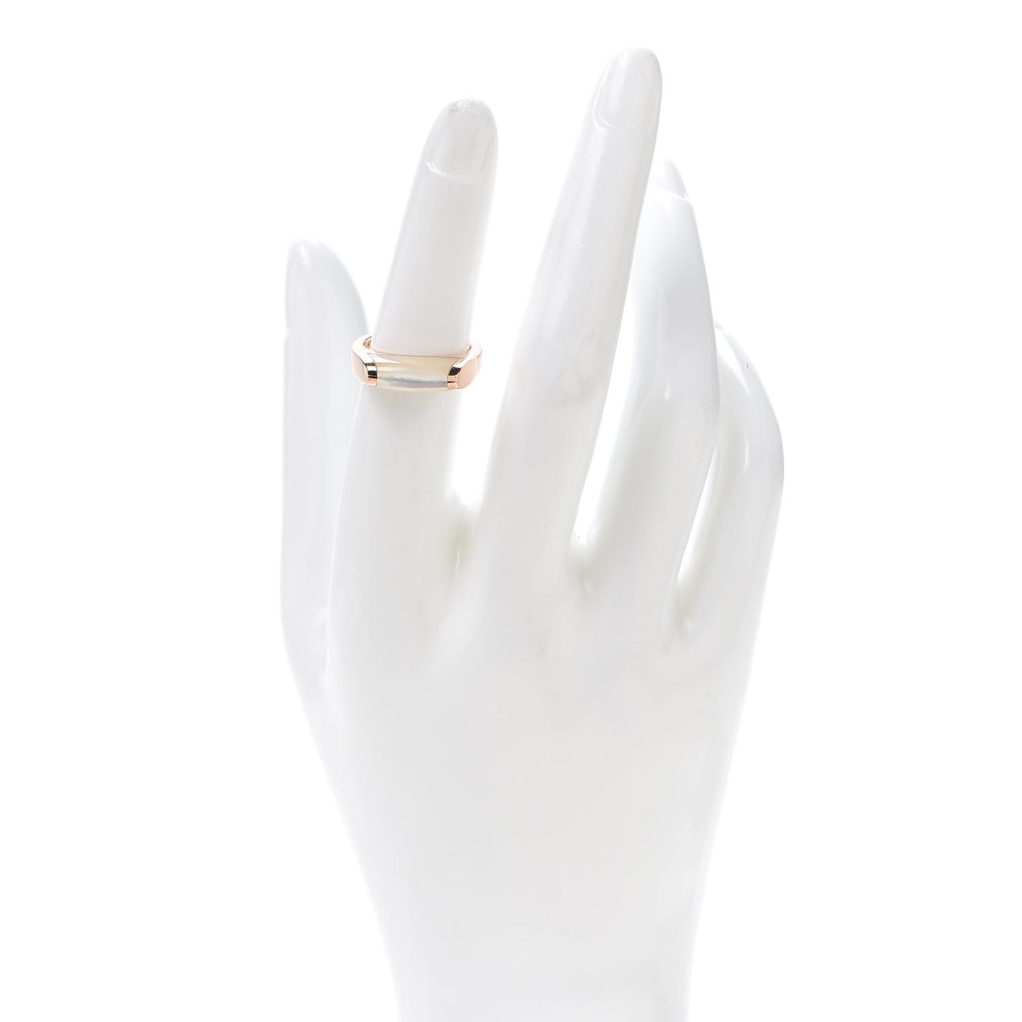 18K Rose Gold Mother of Pearl MVSA Ring 51 5.75