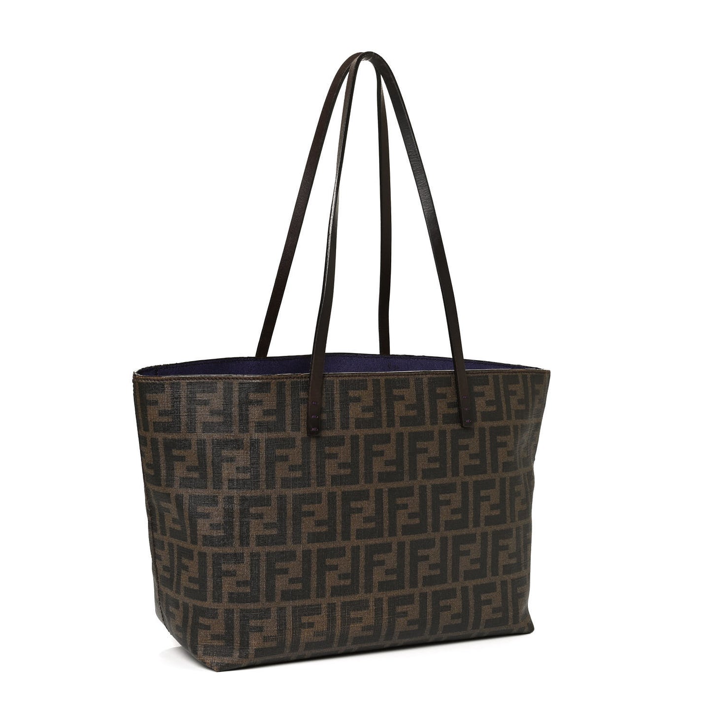 Zucca Spalmati Small Roll Tote Tobacco Blue