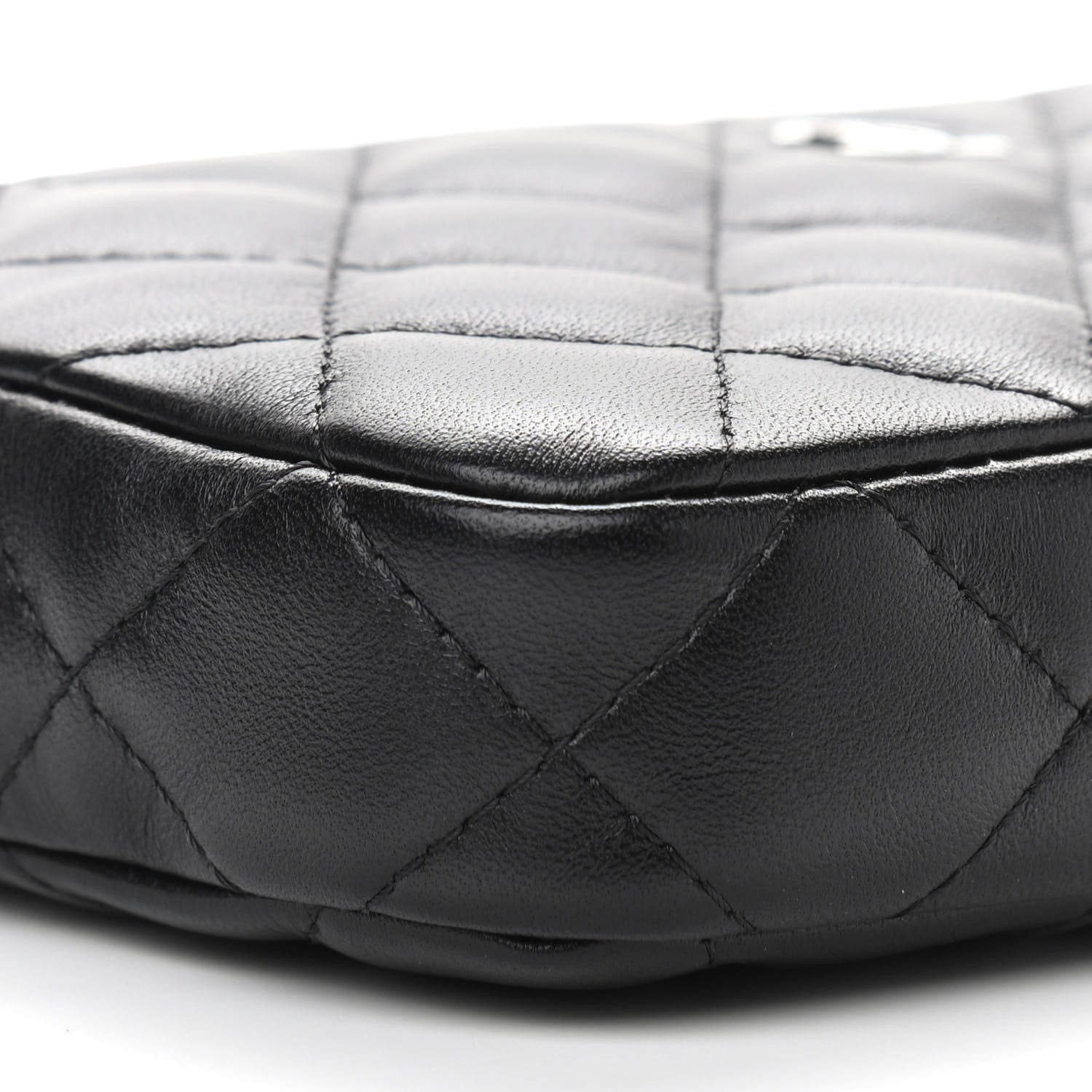 Chanel Lambskin Quilted Small Clutch With Chain Black 9 of 11