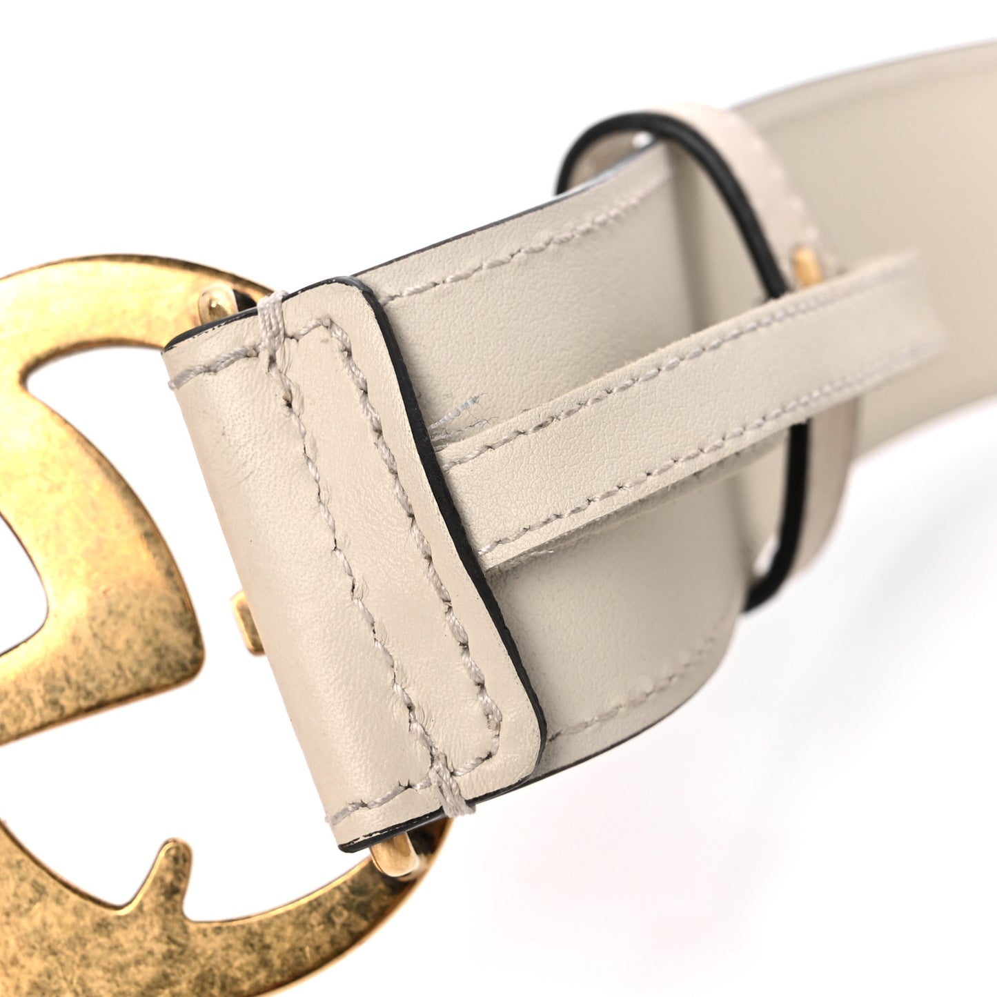 Calfskin Double G 40mm Belt 95 38 Mystic White