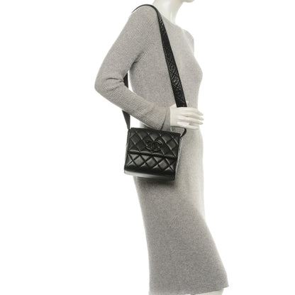 Chanel Lambskin Quilted CC Flap Shoulder Bag Black 2 of 8