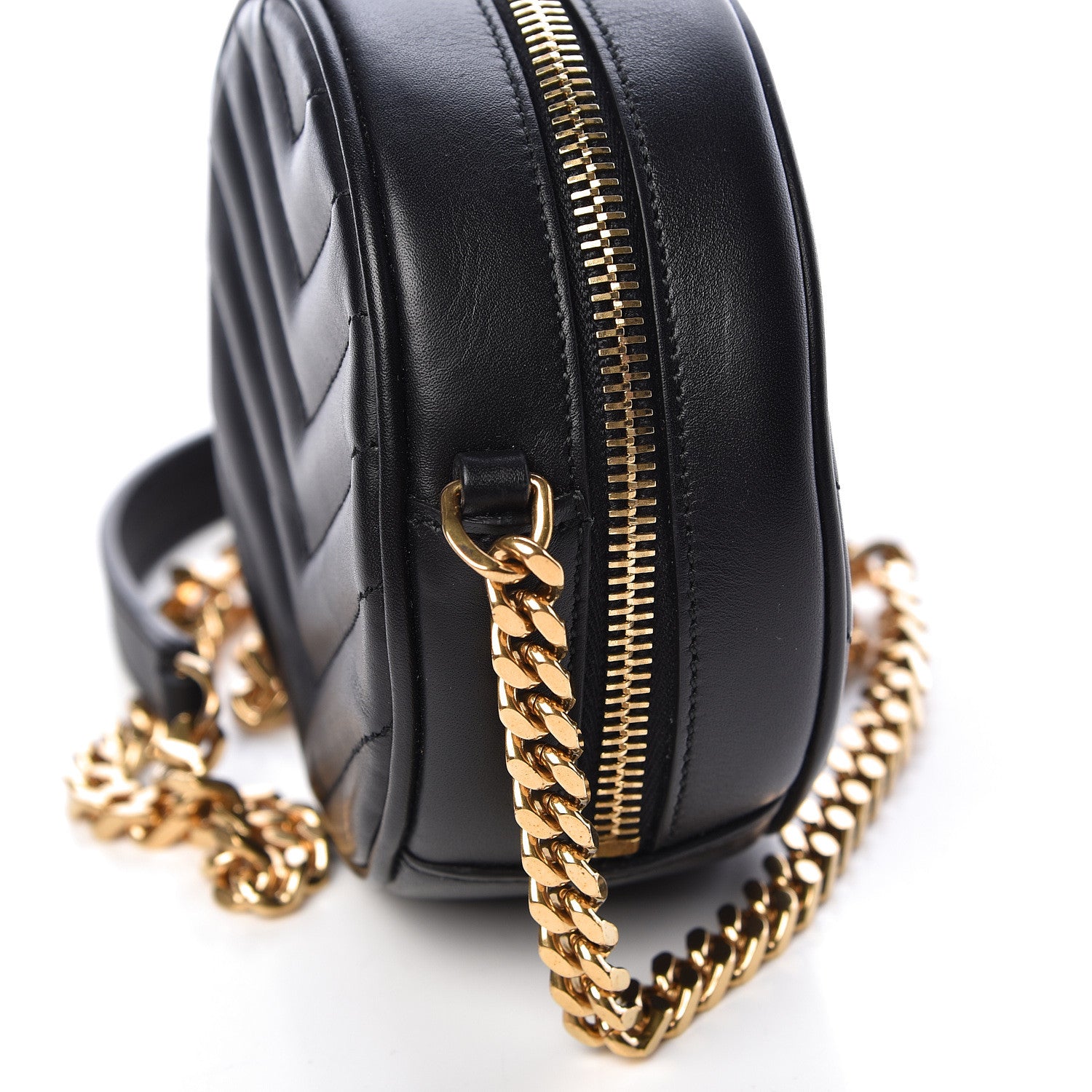 Saint Laurent Calfskin Matelasse Small Monogram Bubble Crossbody Black 8 of 10