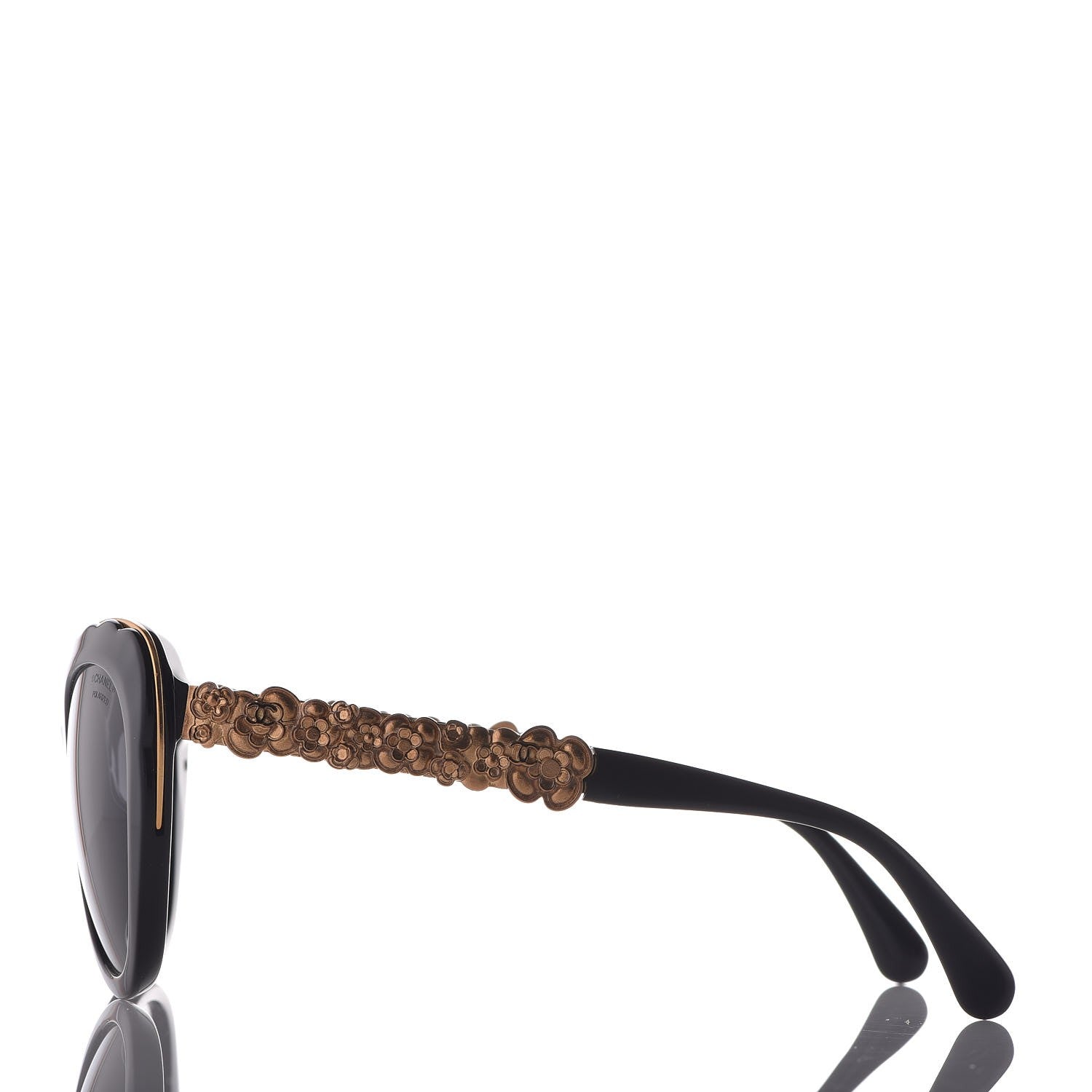 Chanel Polarized Bijou Cat Eye Sunglasses 5354 Black 2 of 9