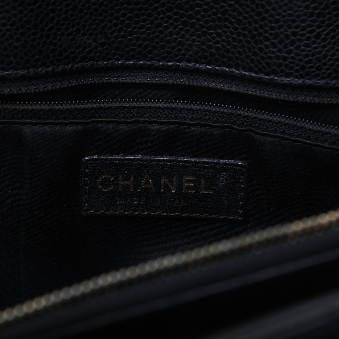 Caviar Quilted Grand Shopping Tote GST Black