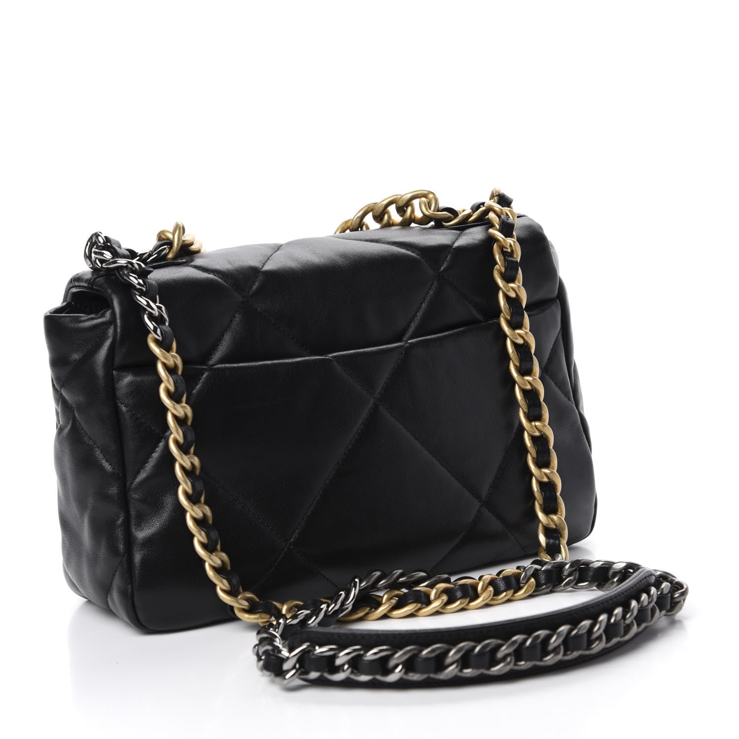 Chanel Lambskin Quilted Medium 19 Flap Black 3 of 10