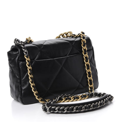 Chanel Lambskin Quilted Medium 19 Flap Black 3 of 10