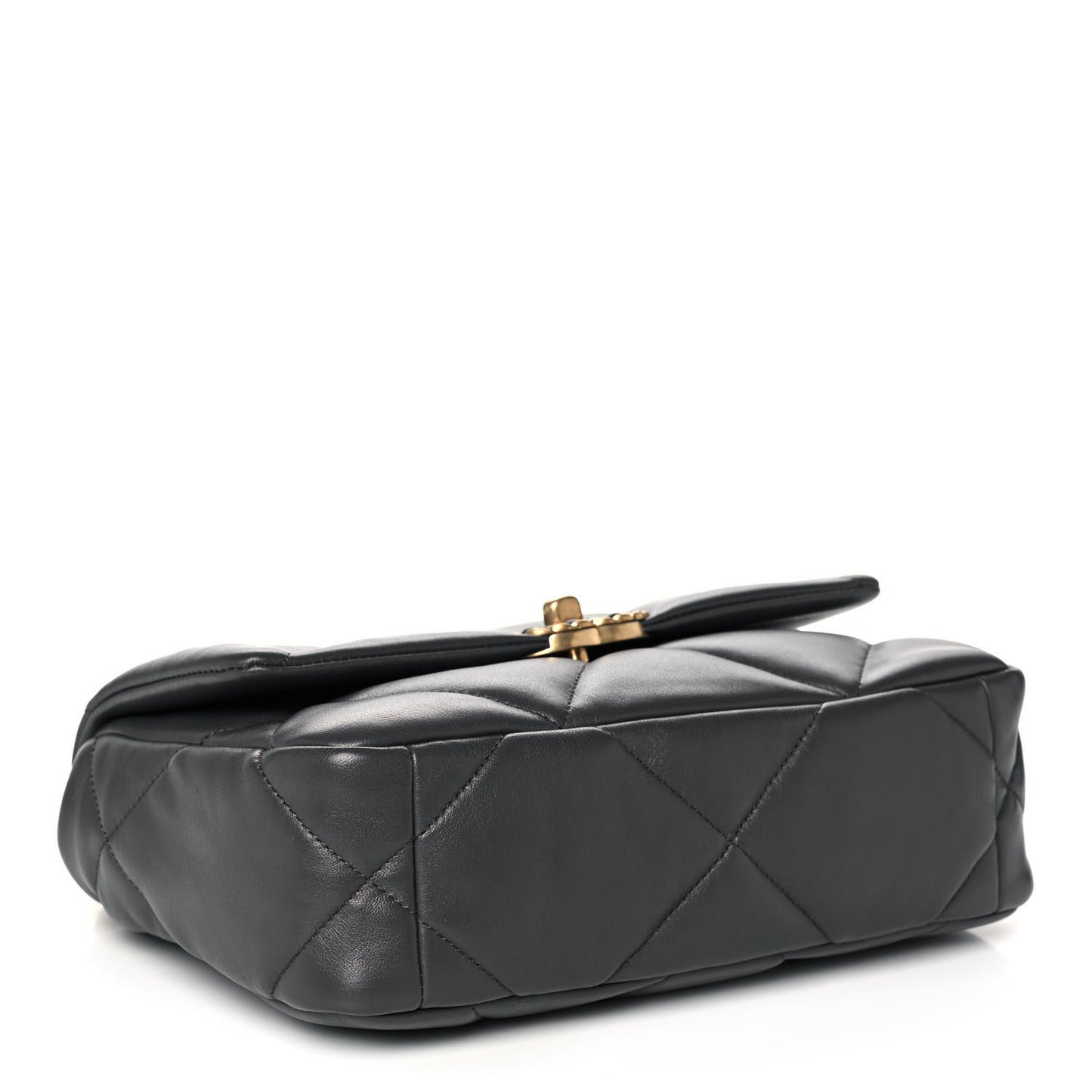 Lambskin Quilted Medium Chanel 19 Flap Dark Grey
