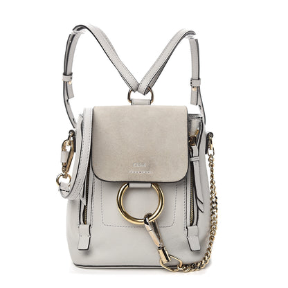 Chloe Suede Calfskin Mini Faye Backpack Airy Grey 1 of 11
