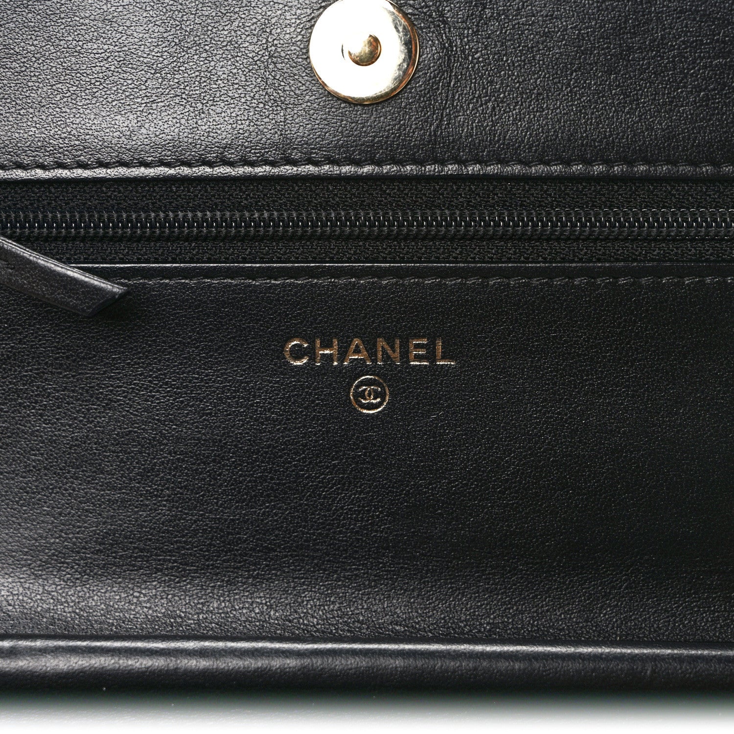 Chanel Caviar Quilted CC Filigree Wallet On Chain WOC Black 6 of 9