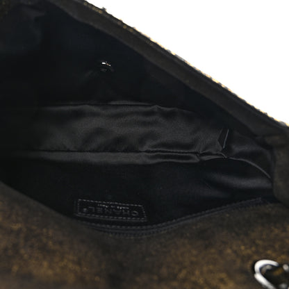Chanel Sequin Suede Medium Flap Black Gold 5 of 9