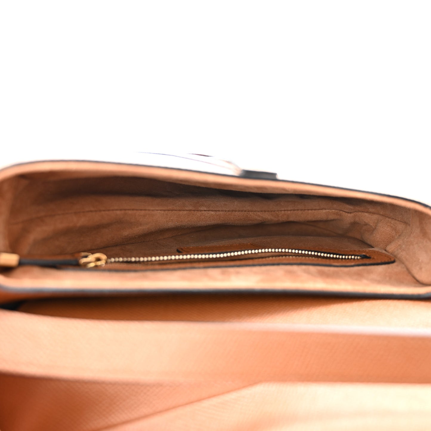 Grained Calfskin Saddle Bag With Strap Camello
