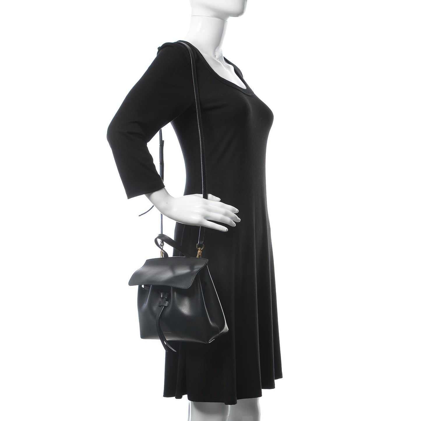 Calfskin Mini Mini Lady Bag Black