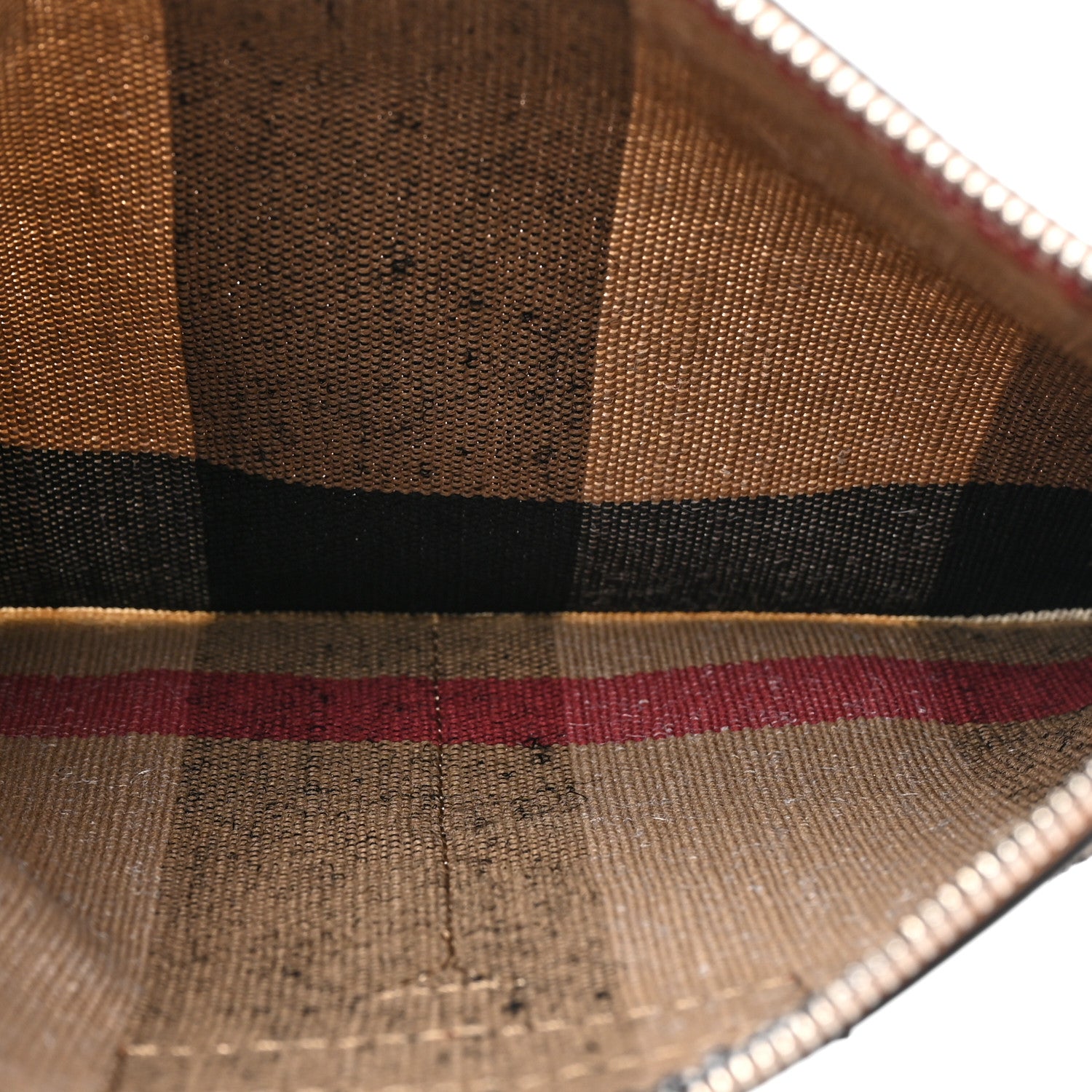 Burberry Grainy Calfskin Canvas Mega Check Medium Ashby Tassel Hobo Saddle Brown 7 of 13