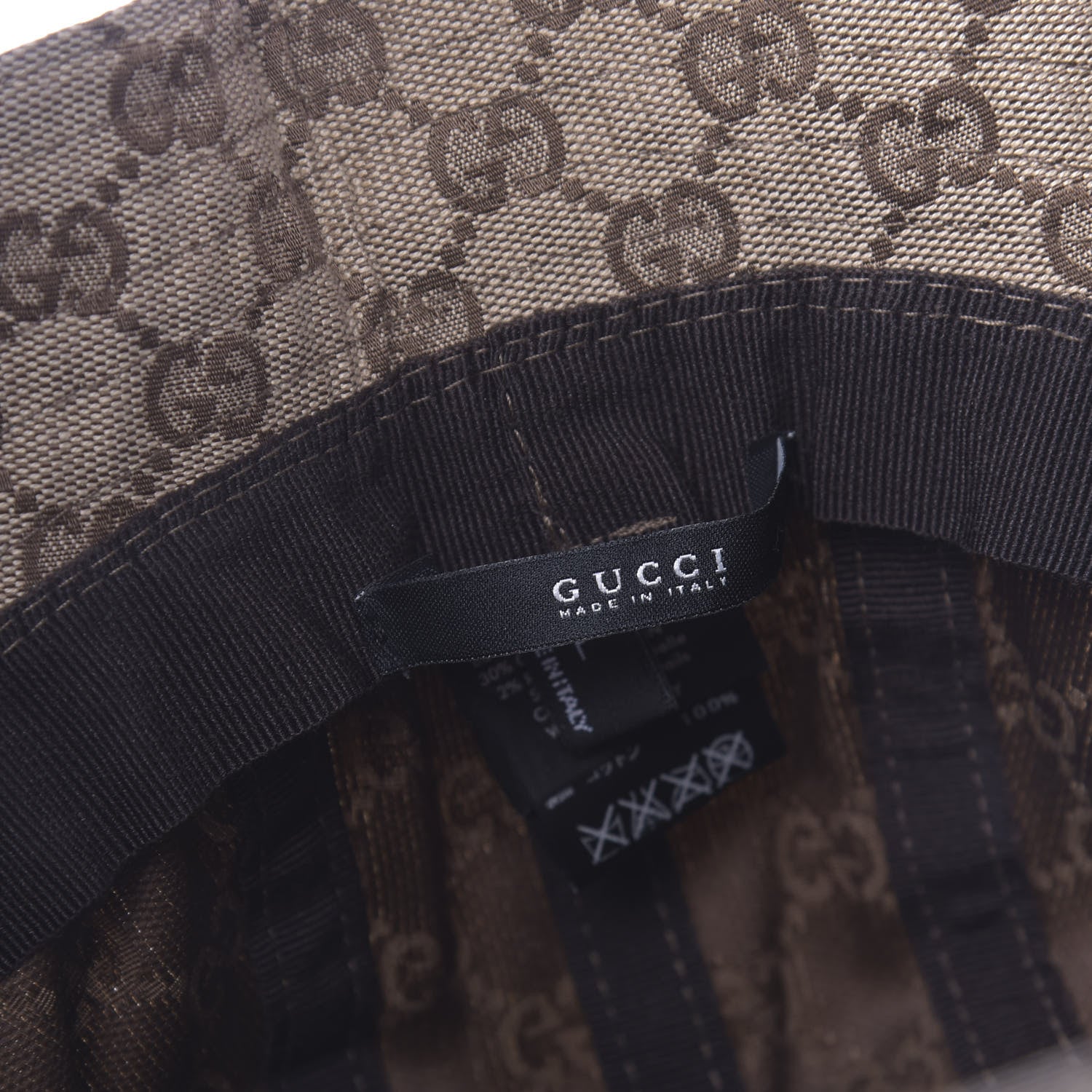 Gucci Monogram Bucket Hat L Brown 6 of 6
